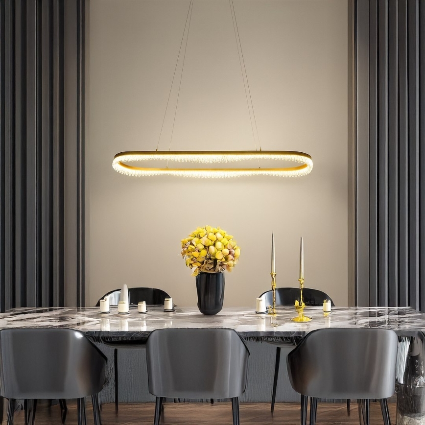 LED полилей на кабел LED/45W/230V златист