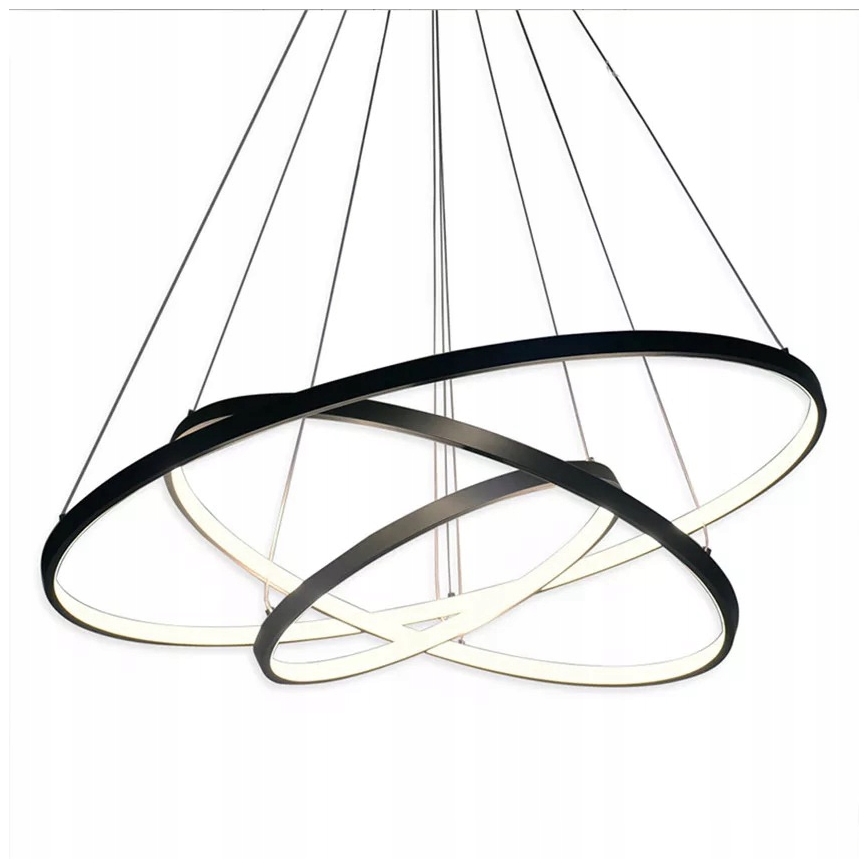 LED полилей на кабел LED/90W/230V Ø 80 см черен