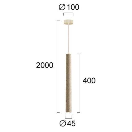 LED полилей на кабел LEONARD LED/7W/230V бежов