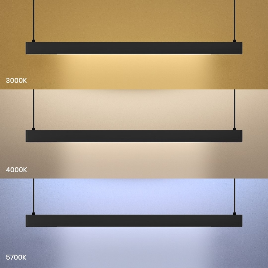 LED полилей на кабел LINEA LED/36W/230V 3000/4000/5700K CRI 90 черен