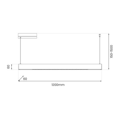 LED полилей на кабел LINEA LED/36W/230V 3000/4000/5700K CRI 90 златист