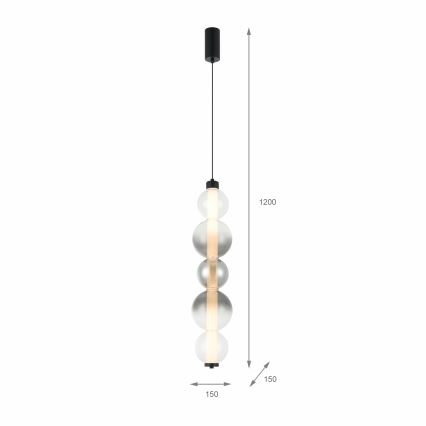 LED полилей на кабел LUMMI LED/19W/230V черен/опушен