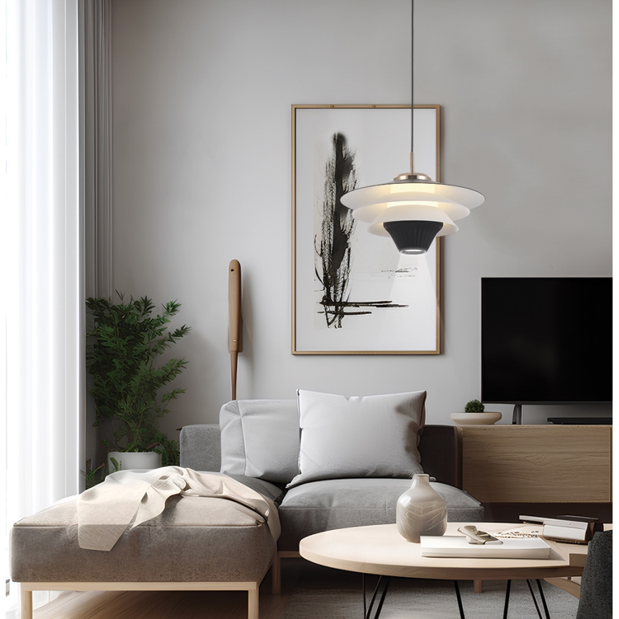 LED полилей на кабел MANLEY LED/5W/230V черен/бял