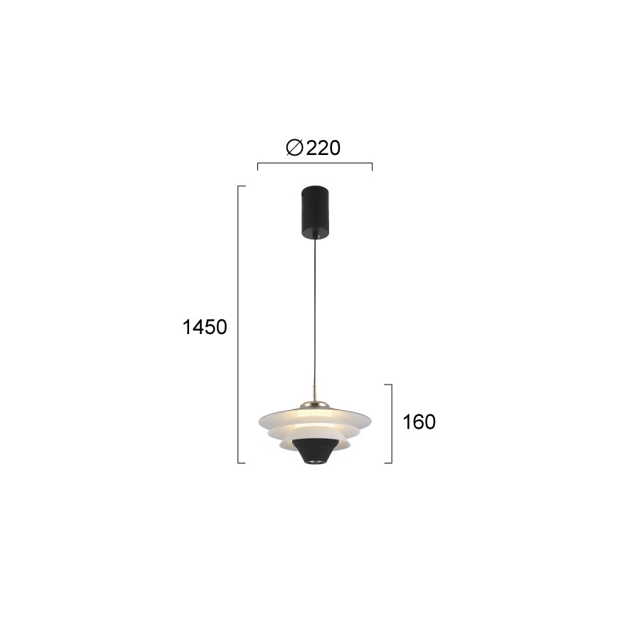 LED полилей на кабел MANLEY LED/5W/230V черен/бял