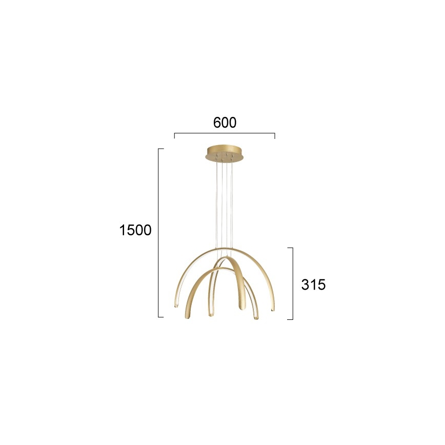 LED полилей на кабел MEGAN LED/41W/230V златист