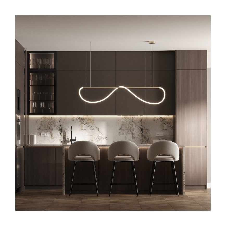 LED полилей на кабел MELECA LED/36W/230V 3000/4000/6000K 160 cm златист