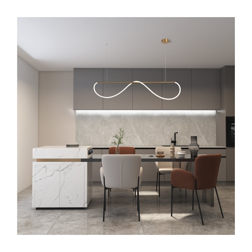 LED полилей на кабел MELECA LED/36W/230V 3000/4000/6000K 160 cm златист