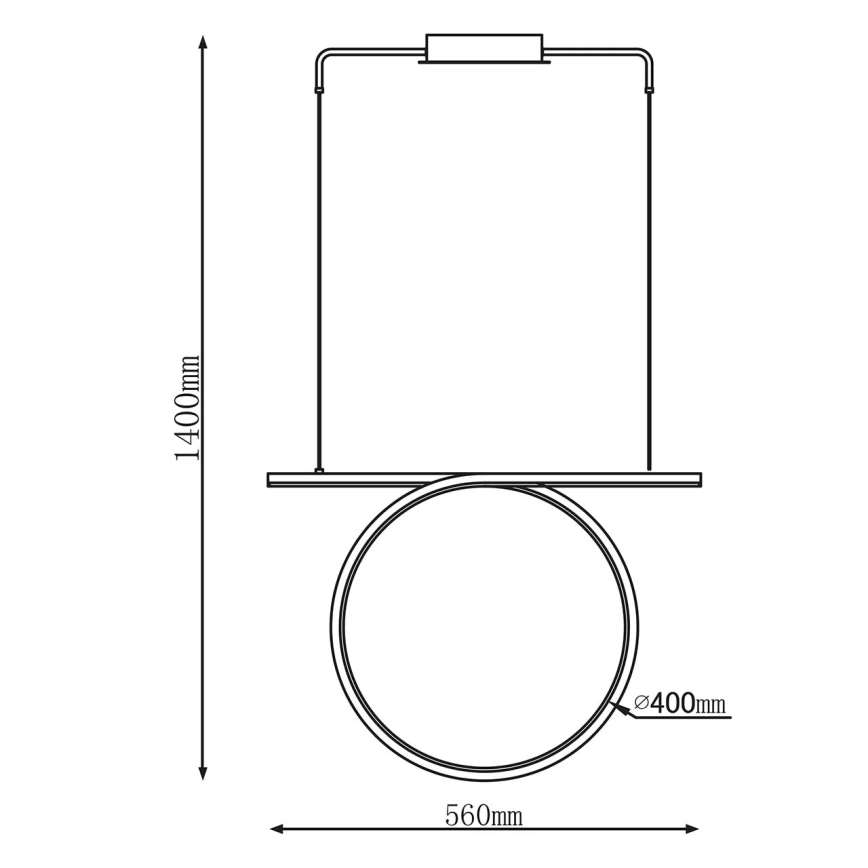 LED полилей на кабел ODETTA LED/30W/230V 4000K черен