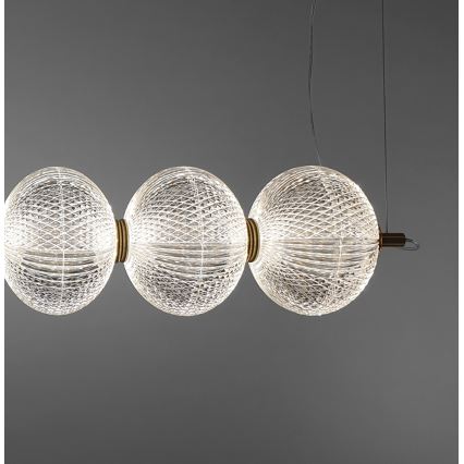 LED полилей на кабел PELLUCID LED/23W/230V златист/прозрачен