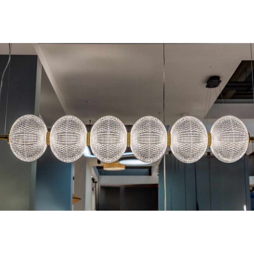 LED полилей на кабел PELLUCID LED/23W/230V златист/прозрачен