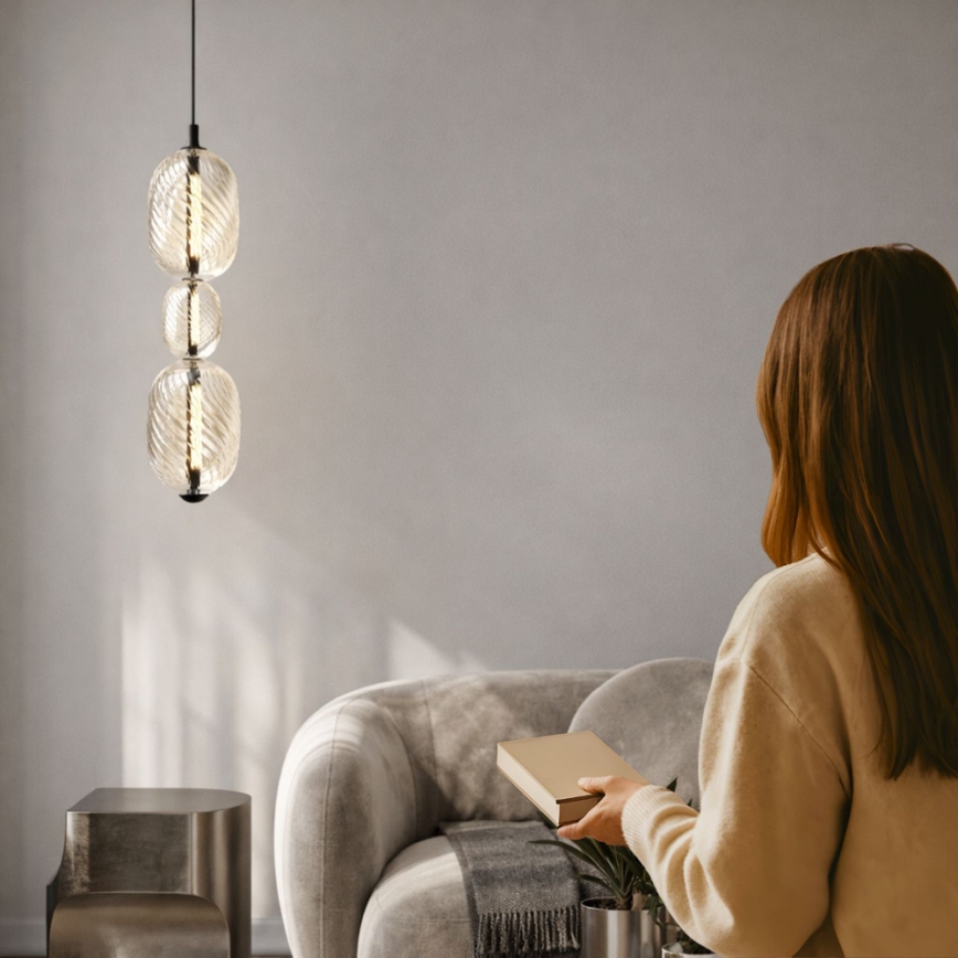 LED полилей на кабел PLAYA LED/12W/230V черен
