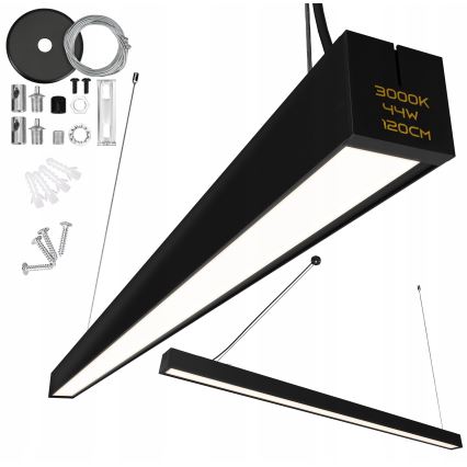 LED полилей на кабел/повърхностно монтиран LED/44W/230V 3000K 120 см черен