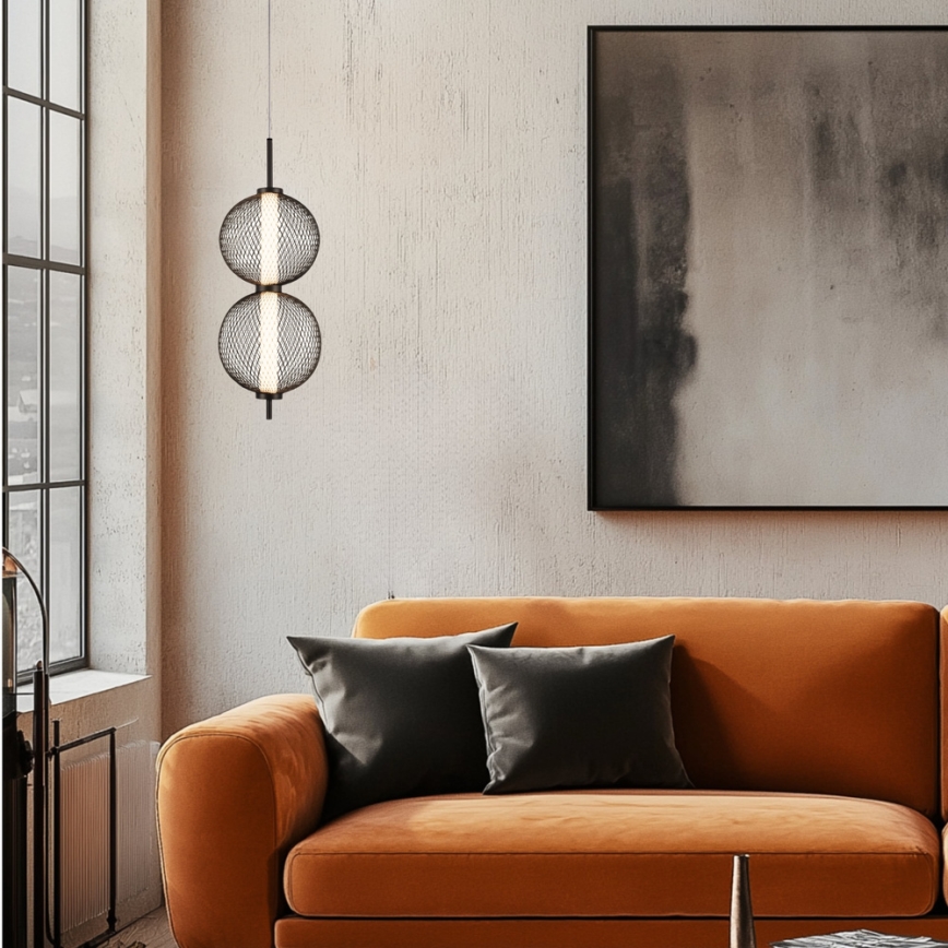 LED полилей на кабел PUMA LED/10W/230V, диам. 14 см, черен