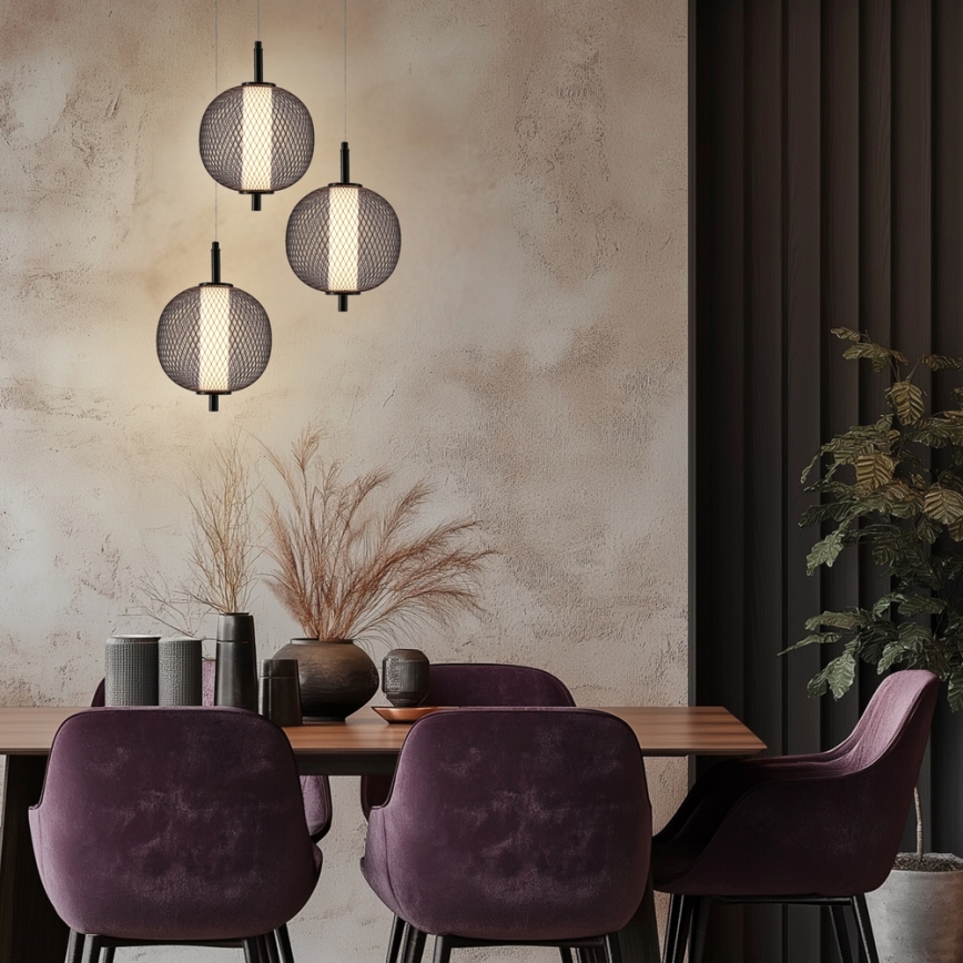 LED полилей на кабел PUMA LED/10W/230V Ø 20 см черен