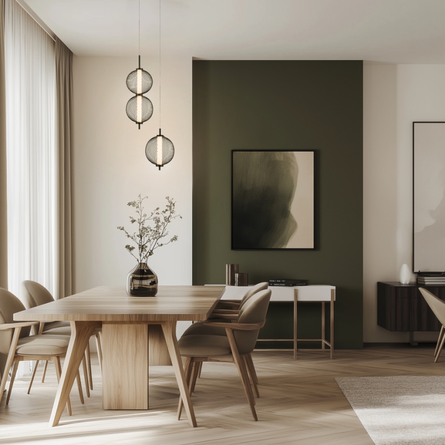 LED полилей на кабел PUMA LED/10W/230V Ø 20 см черен