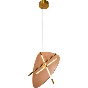 LED полилей на кабел RELAX LED/15W/230V злато/опушено кафяво