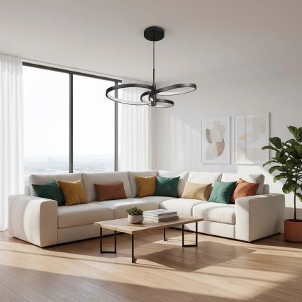 LED полилей на кабел RIBBON LED/25W/230V 4000K черен