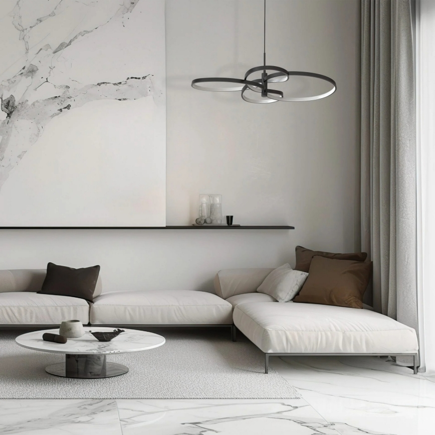 LED полилей на кабел RIBBON LED/37W/230V 4000K черен