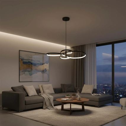 LED полилей на кабел RIBBON LED/37W/230V 4000K черен