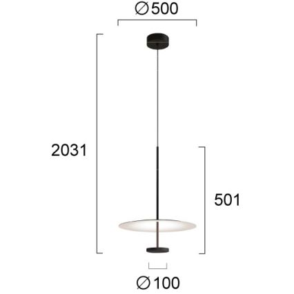 LED полилей на кабел ROSS LED/13W/230V черен/бял