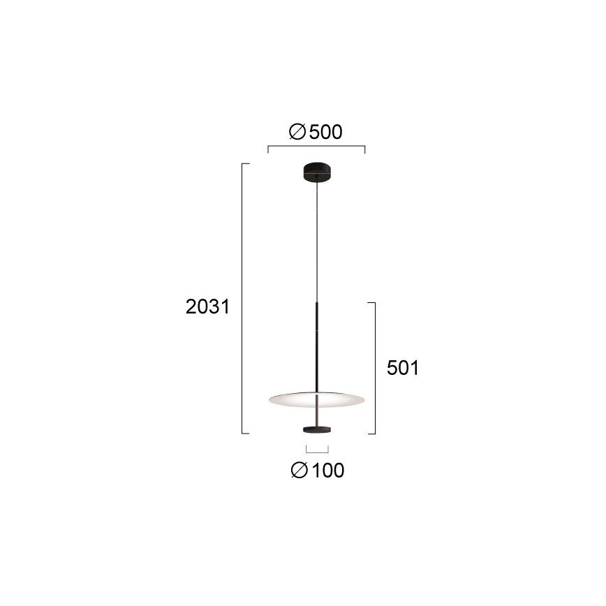 LED полилей на кабел ROSS LED/13W/230V черен/бял