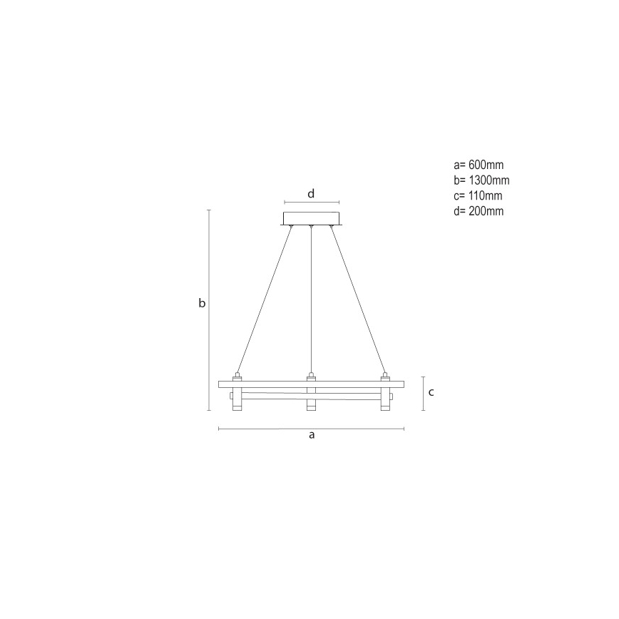 LED димируем полилей на кабел LED/100W/230V 3000-6500K пр. 60 см + дистанционно управление