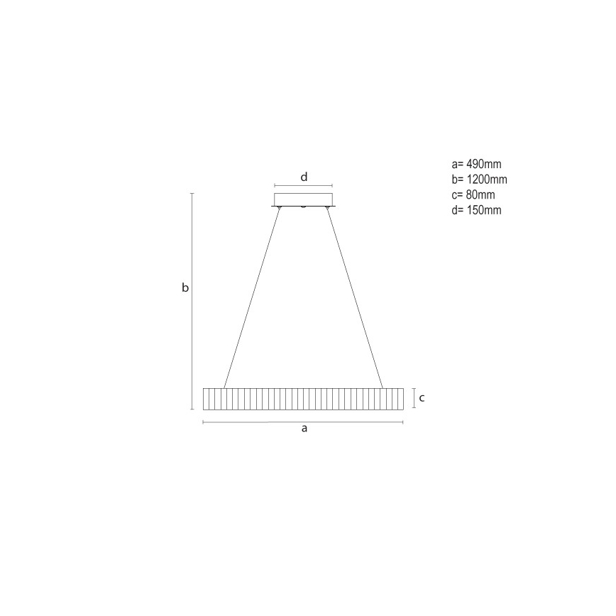 LED полилей на кабел с регулируема яркост LED/75W/230V 3000-6500K Ø49 см + дистанционно управление