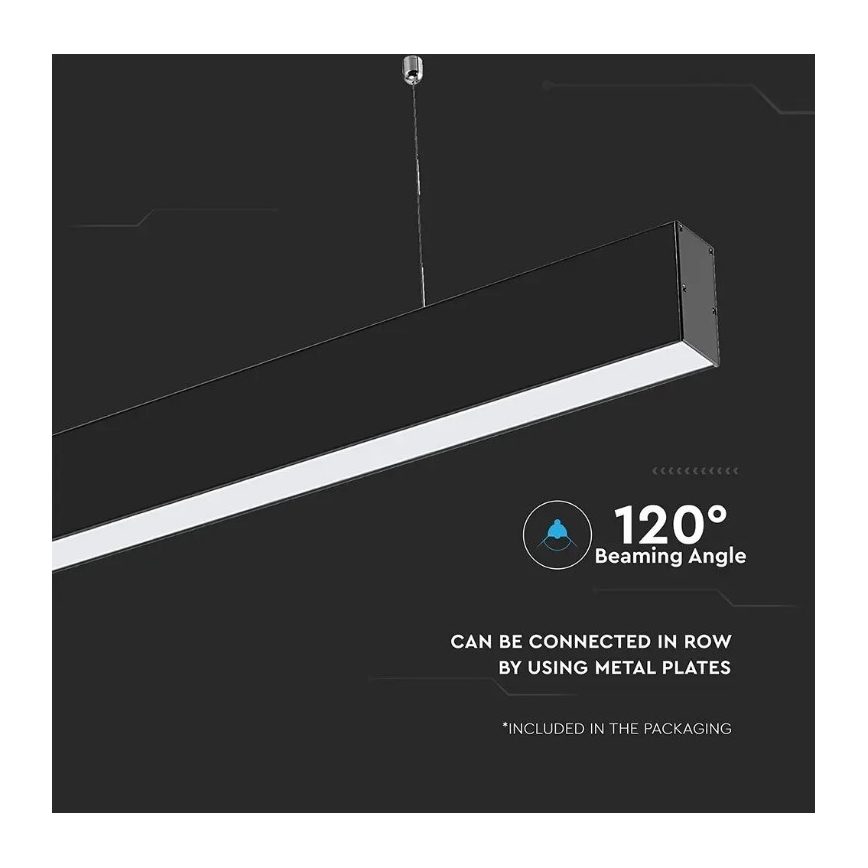 LED полилей на кабел SAMSUNG CHIP LED/40W/230V 4000K черен