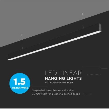 LED полилей на кабел SAMSUNG CHIP LED/40W/230V 4000K черен
