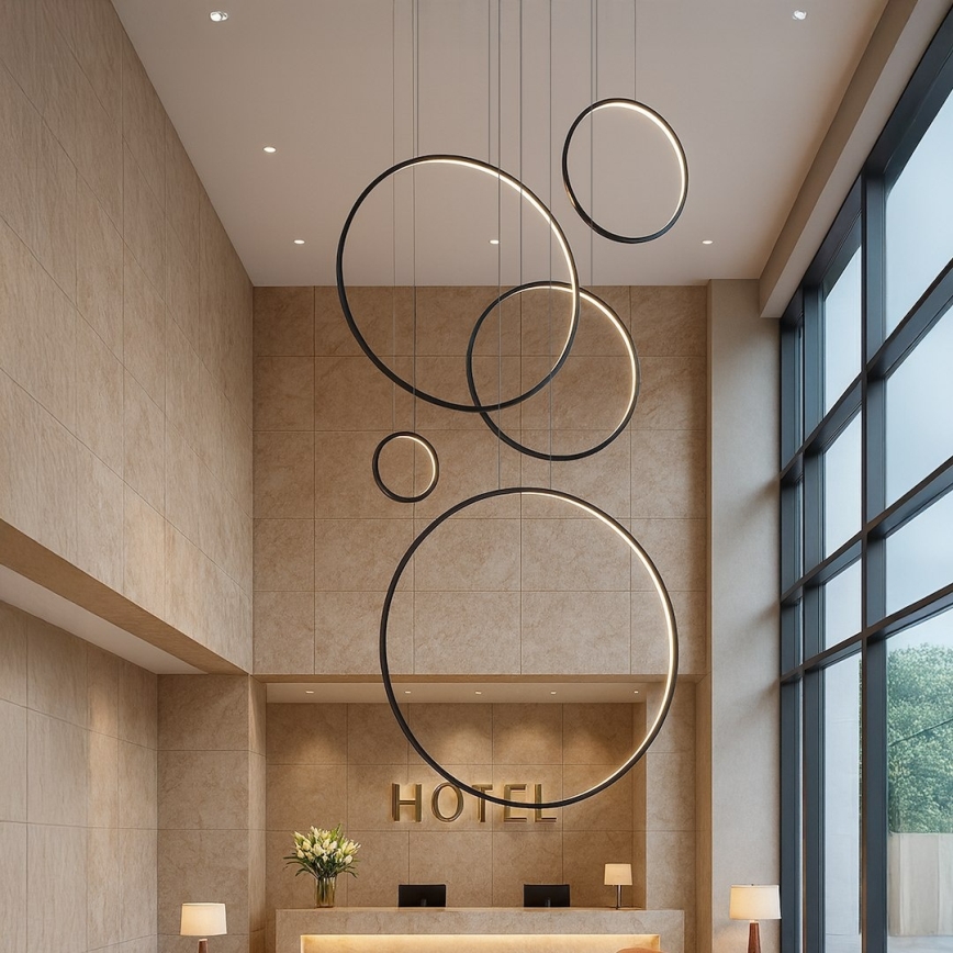 LED полилей на кабел SATURNO LED/100W/230V черен