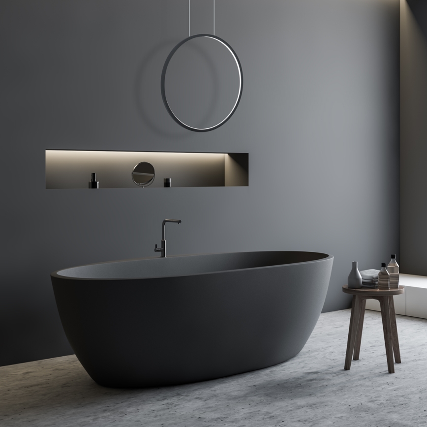 LED полилей на кабел SATURNO LED/28W/230V пр. 50 см IP44 черен