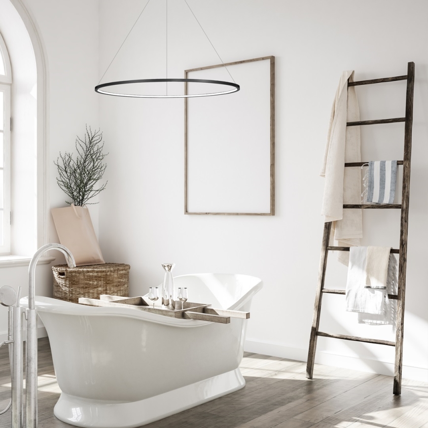 LED полилей на кабел SATURNO LED/57W/230V pr. 100 cm IP44 черен