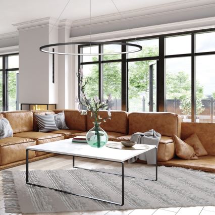 LED полилей на кабел SATURNO LED/57W/230V pr. 100 cm IP44 черен