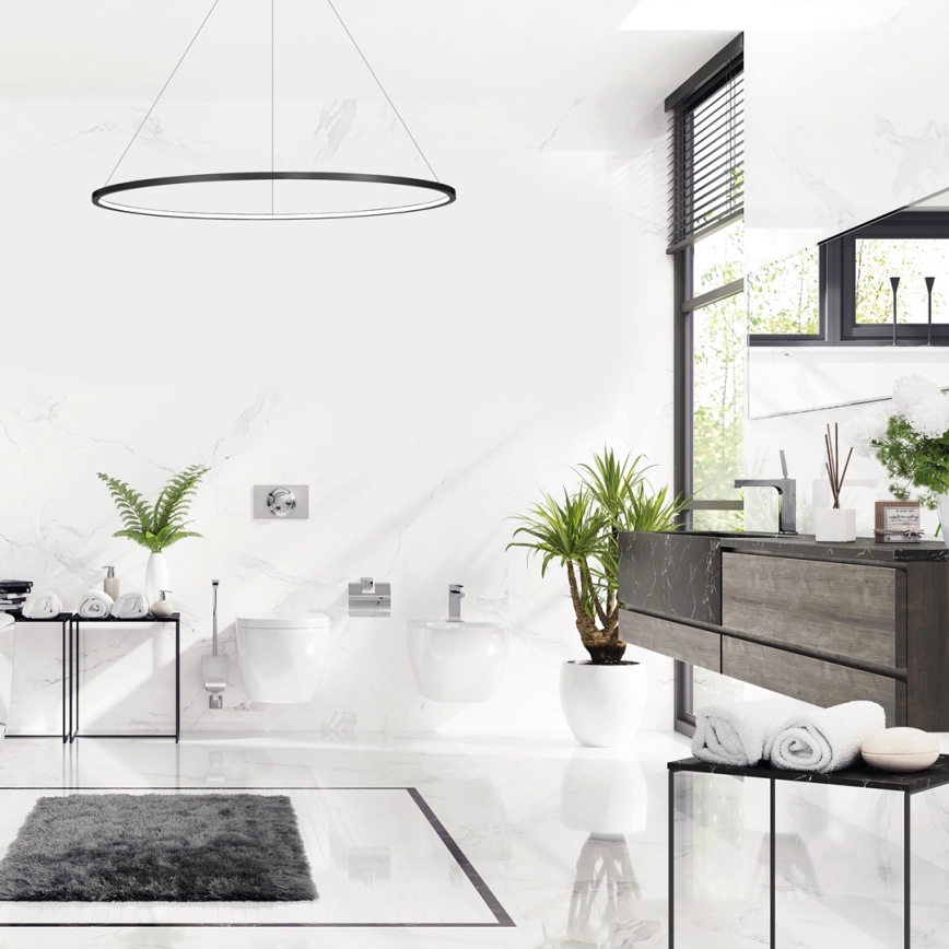 LED полилей на кабел SATURNO LED/65W/230V Ø 120 см IP44 черен