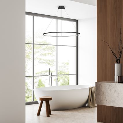 LED полилей на кабел SATURNO LED/65W/230V Ø 120 см IP44 черен