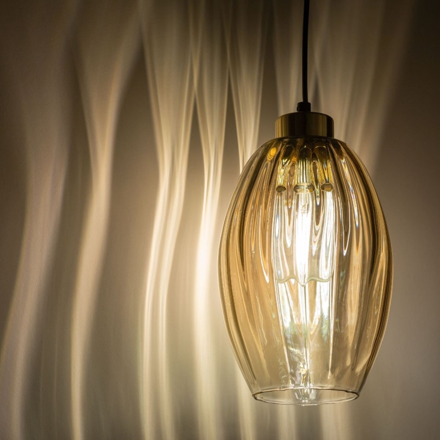 LED полилей на кабел SEBO 1xE27/15W/230V черен/димно-бежов