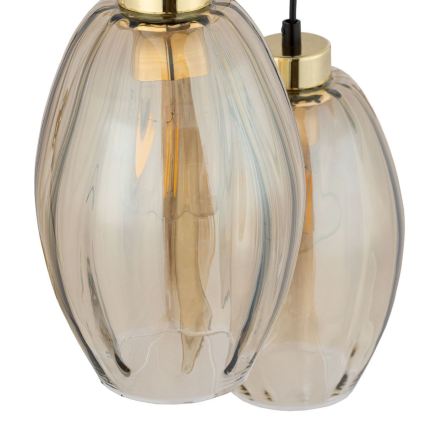 LED полилей на кабел SEBO 3xE27/15W/230V черен/опушен бежов