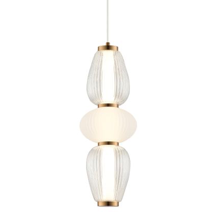 LED полилей на кабел SHINY LED/17W/230V бял/златен