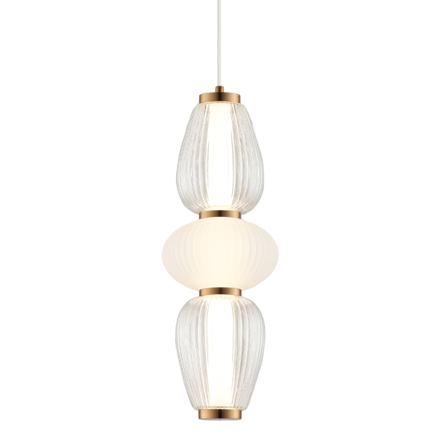 LED полилей на кабел SHINY LED/17W/230V бял/златен