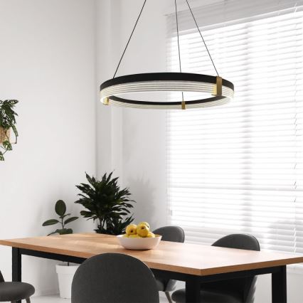 LED полилей на кабел TRIANGLE LED/40W/230V 3000/4000/6000K Ø 60 см черен