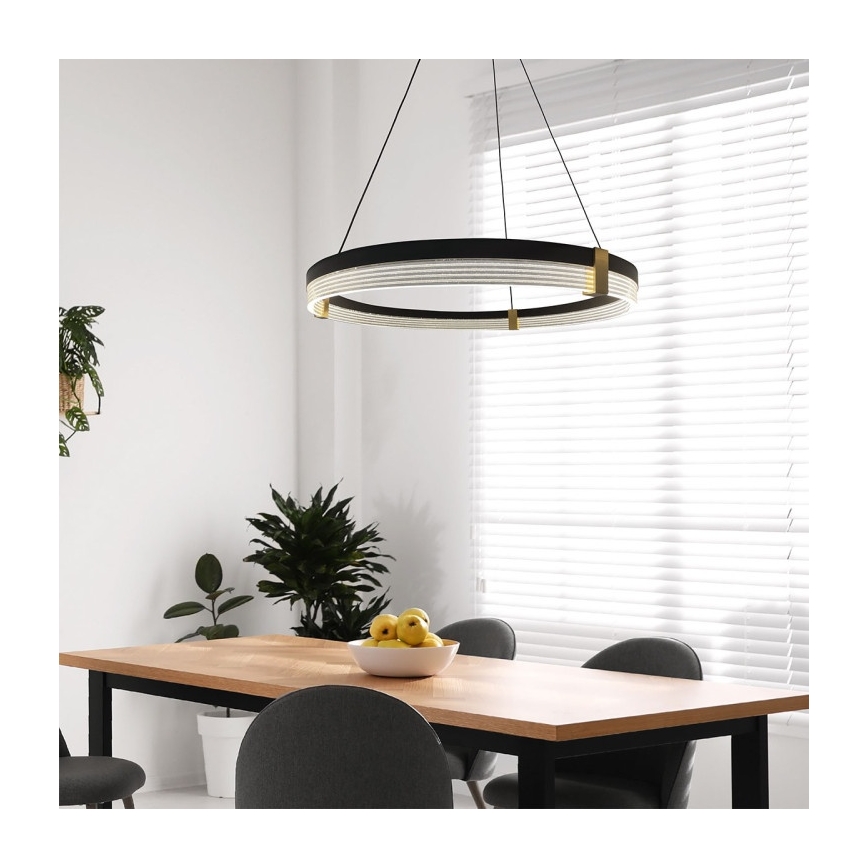 LED полилей на кабел TRIANGLE LED/40W/230V 3000/4000/6000K Ø 60 см черен