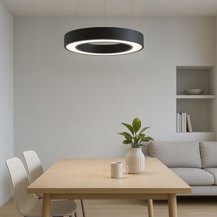 LED полилей на кабел UNION LED/40W/230V 3000/4000/6500K pr. 40 cm черен
