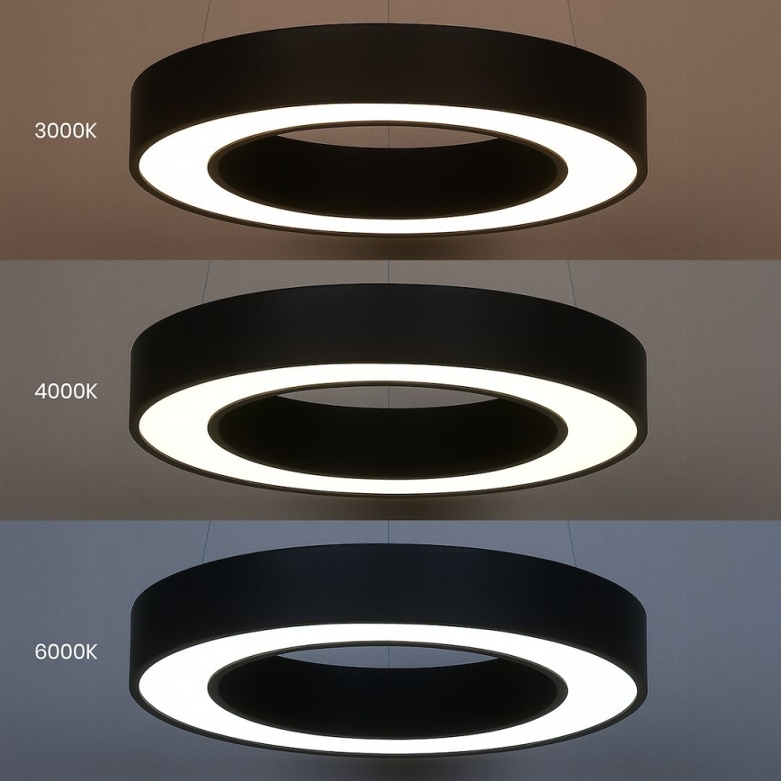 LED полилей на кабел UNION LED/40W/230V 3000/4000/6500K pr. 40 cm черен