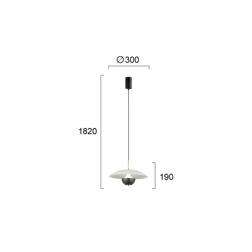 LED полилей на кабел VALIA LED/9W/230V сив/черен