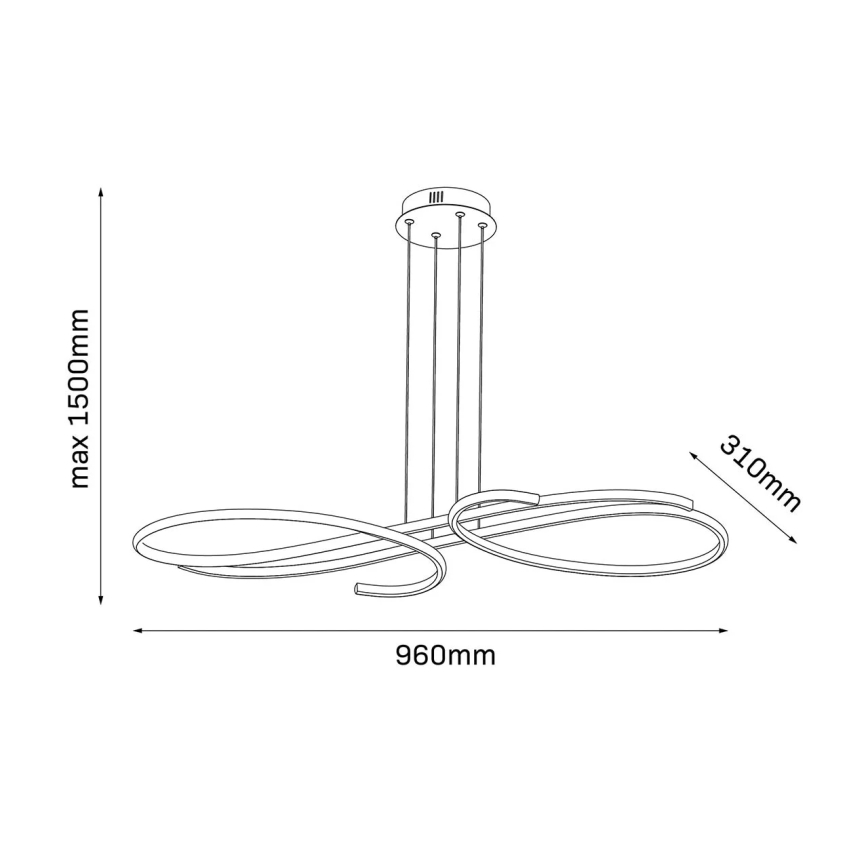 LED полилей на кабел VIOLIN LED/40W/230V черен