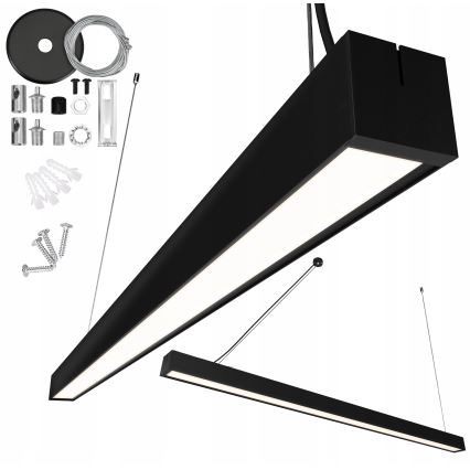 LED полилей на кабел/за повърхностен монтаж LED/44W/230V 6000K 120 cm черен