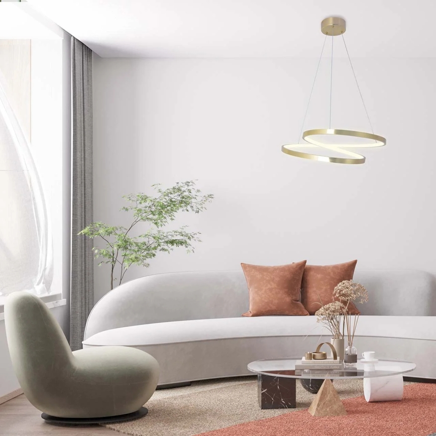 LED полилей на кабел ZEFIRA LED/40W/230V 4000K Ø 50 см златист