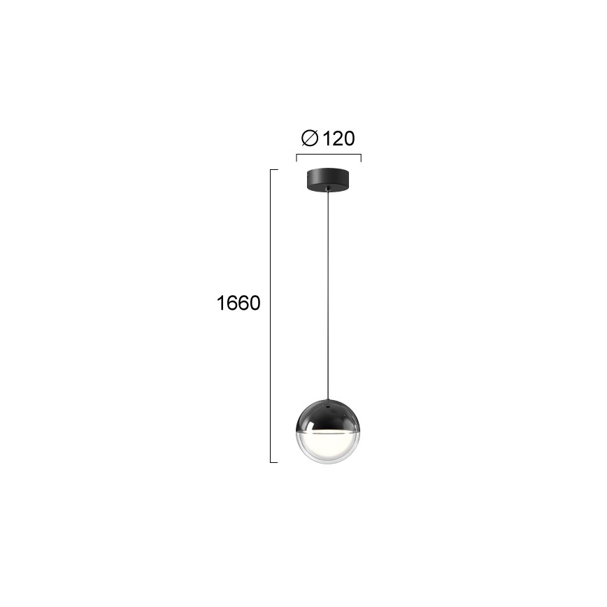LED полилей на кабел ZIREA LED/7W/230V черен