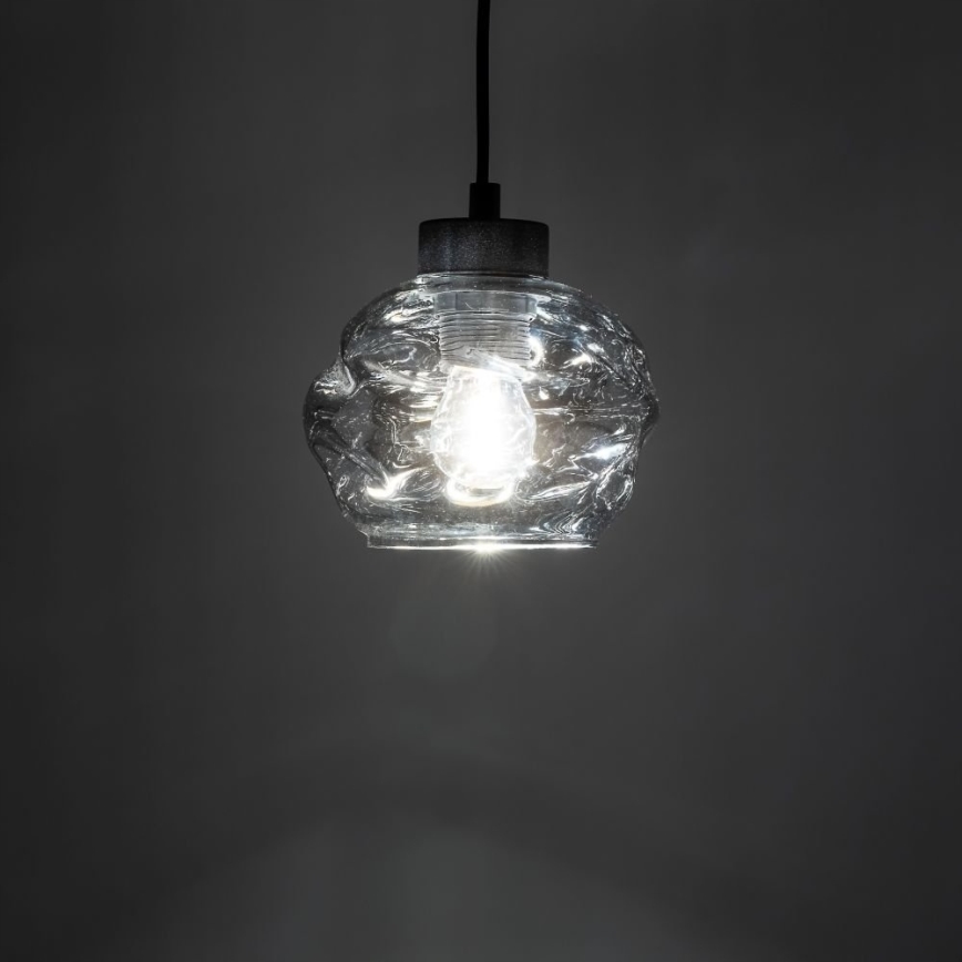 LED полилей на кабел ZULIA 1xE27/15W/230V черен/димно черен