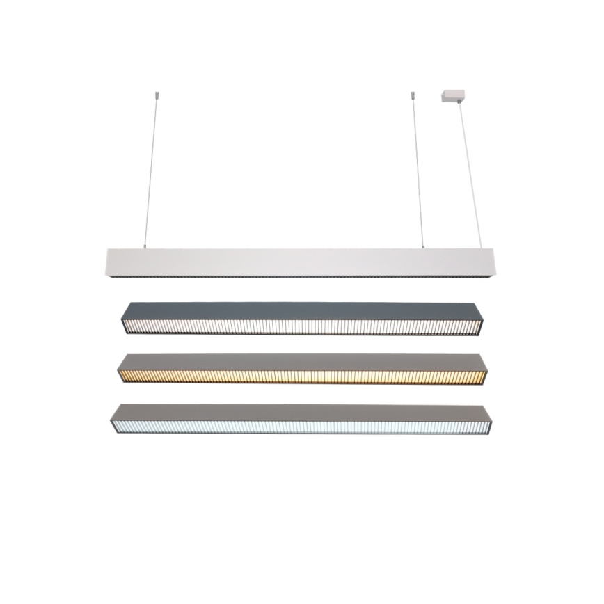 LED полилей с кабелно окачване, 55 W, 230 V, 3000/4000/6500 K, 120 cm, бял